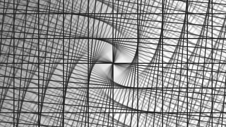 Illusion of black and white lines motion. Retro Pattern, Black and White. Circus inspired retro black and white rotating background pattern. Black and white visualization, Mandala kaleidoscopeの写真素材