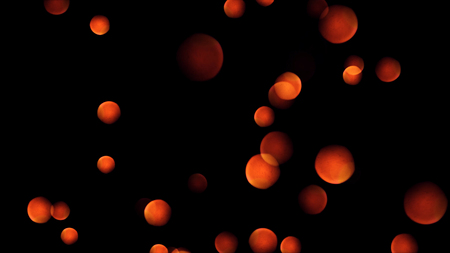 Abstract bokeh golden particles. seamless loop of abstract background made of bokeh circles and...