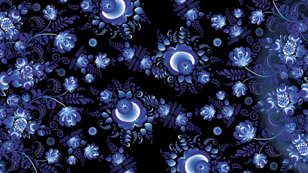 Abstract bright rotating kaleidoscope of retro flower pattern.の写真素材