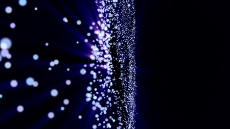 Beautiful Luxury Colourse Particles Moving Seamless with Bokeh Blur. Looped 3d Animation. Animation modern moving star particles.の写真素材