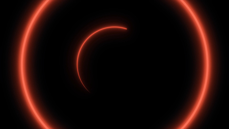 abstract neon circle loop purple motion background. Abstract neon background. luminous swirling. Glowing spiral coverの写真素材