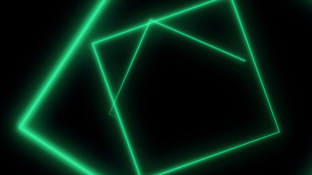 Abstract background with neon triangles. Seamless loop.の写真素材