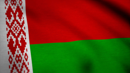 Belarus Flag. Seamless Looping Animation. Belarus flag waving animation. Full Screen. Symbol of the countryの写真素材