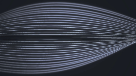 Seamless background animation of abstract wave form. flowing streaks. Motion graphic and animation background.の写真素材