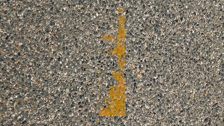 Moving on the Road. Animation. Running yellow lane markingsの写真素材