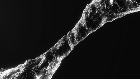 Beautiful Water Whirl Blue Color in Tube on White Background. Isolated transparent swirlanimation with alpha matte. Flow of Ring or Circle Tube Looped Waving Shape Clean Liquid.の写真素材