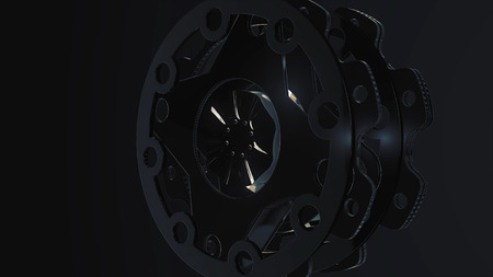 Abstract round animation, hi-tech stylization with circles. Futuristic effect. Central sight of...