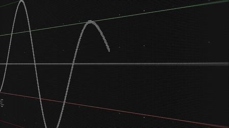 Abstract background with streaming data. Animation graph of the exchange rateの写真素材