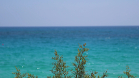 Beautiful view of the blue sea on a Sunny summer day. Concept of rest and weekend.の写真素材