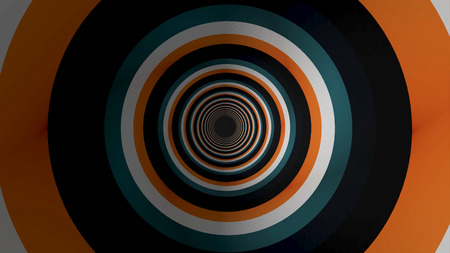 Abstract background with animated hypnotic colorful tunnel. Abstract colored tunnel background.