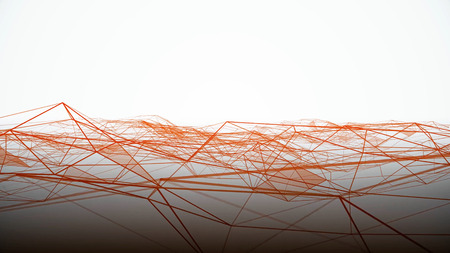 Abstract geometric volume waves on white background. Abstract micro-crystal backdrop