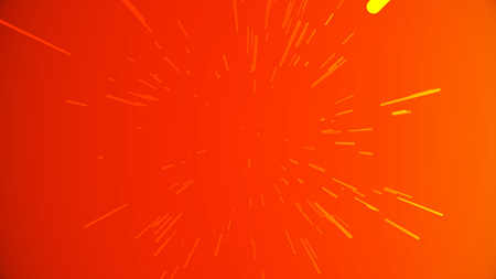 Tunneling trajectory. Abstract multicolored hyperspace tunnel on black background. Projection of slow motion of photonsの写真素材