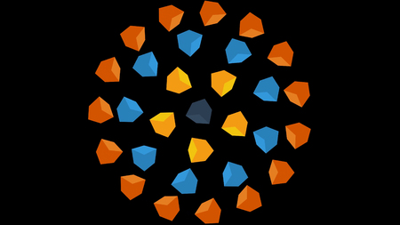 Colorful boxes background. Colorful Cubes Moving Seamless Loop.
