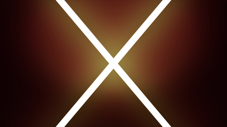 Neon geometric lines. Neon animation on a black background. White cross glows c lines pink glow shapes geometric patternの写真素材