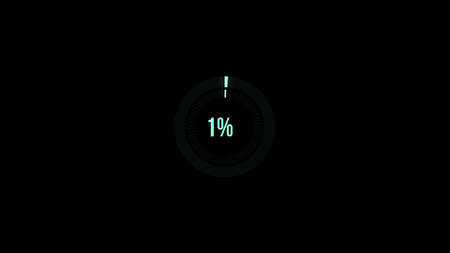 Set of circular sector percentage diagram from 0 to 100 readiness. Round progress indicator of...