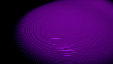 Abstract liquid, purple substance pulsating in mixing process on black background. Colorful liquid...
