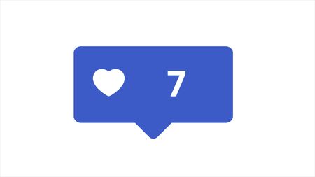 Comments, likes, follower counter increasing quickly, animation with user interface, social networks...