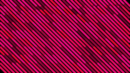 Abstract motion background with diagonal pink lines isolated on black background