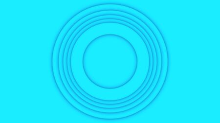 Abstract animation of vibrating circles on colored background. Animation. Circles vibrate changing thickness and size like musical bufferの写真素材