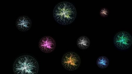 Abstract Flowing Energy Electricity From the Centre to the Edges. Animation. Shock Waves Emanate...
