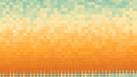 Abstract pixel block layers moving one by one, seamless loop. Animation. Colorful flat squares covering all the screen, motion graphics background.の写真素材