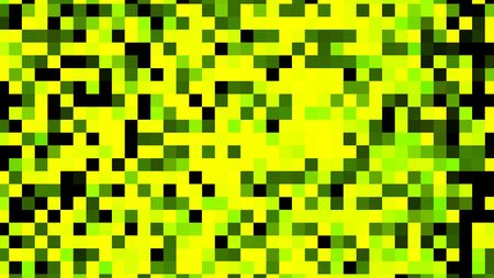 Abstract geometric composition with the background of moving pixels, seamless loop. Animation....