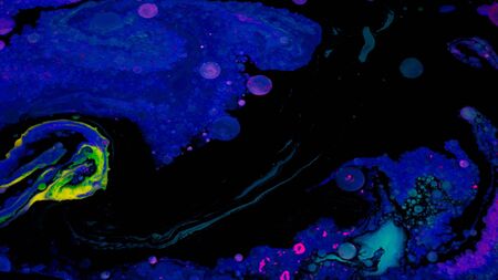 Abstract colorful paint reactions, psychedelic liquid light show, dye patterns in water, oil, paint....