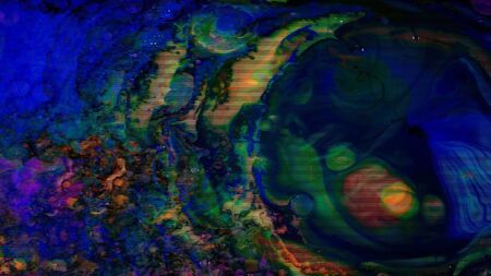 Abstract colorful paint reactions, psychedelic liquid light show, dye patterns in water, oil, paint....