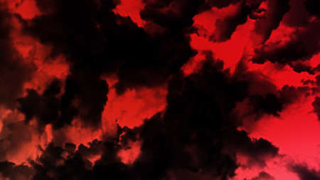 Black clouds on background colored starry sky. Animation. Abstract pumping sky with passing black...