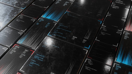 Vertical moving panels with running lines of code. Animation. Java ...