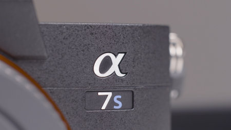 RUSSIA, MOSCOW-DECEMBER, 2020: Close-up of Sonys new camera. Action. Close-up model of new camera...