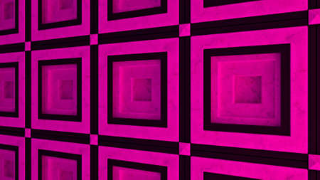 Pink and blue contrasting square plates motion background, seamless loop. Animation. Moving along an...