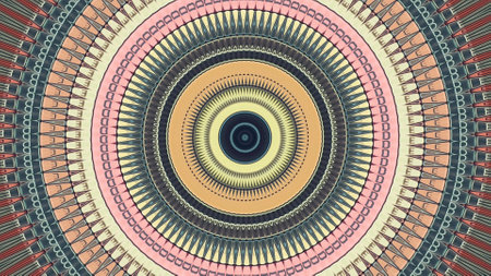 Multicolored abstract background and movement with kaleidoscope effect. Media. Colorful fractal...
