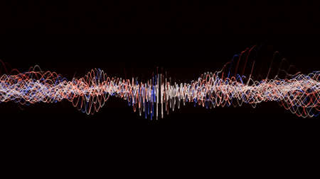 Spiral of moving waves. Animation. Electronic spiral of pulsating and swirling waves. Spiral of...