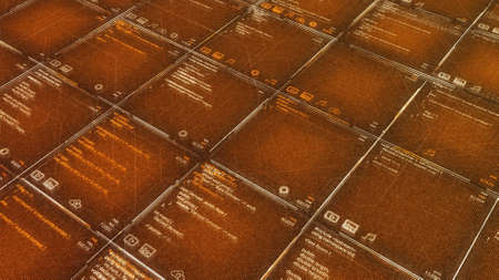 Bright computer background with program codes. Animation. Background with computer codes in tabular...