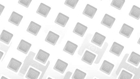 Abstract diagonal monochrome rows of squares with appearing triangle silhouette on the each of them....