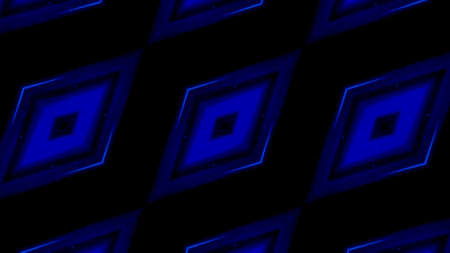 Blinking shapes of rhombuses on a dark background, seamless loop. Motion. Colorful hypnotic...