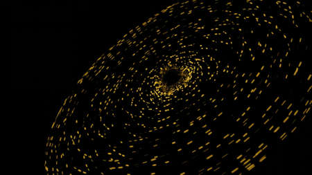 Black hole with rotating disk. Design. Simple projection of black hole with attraction on black...
