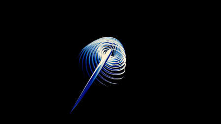 Energy comet with spiral shaped tail in space, modern abstract background. Design. Colorful sphere...