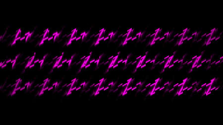 Abstract flow of energy shown by pixelated running zigzag lines, seamless loop. Motion. Electric...