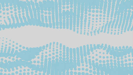 Colored dots move in waves on white background. Design. 3D waves from points moving in space....