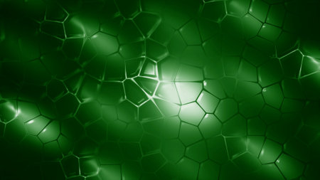 Green background with snake pattern. Motion. Mosaic pattern in style of snake or crocodile skin....