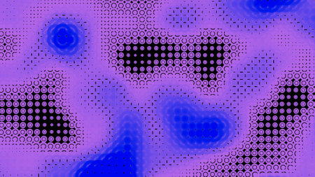 Abstract digital flowing texture of bokeh rings and blurred stains, seamless loop. Design....