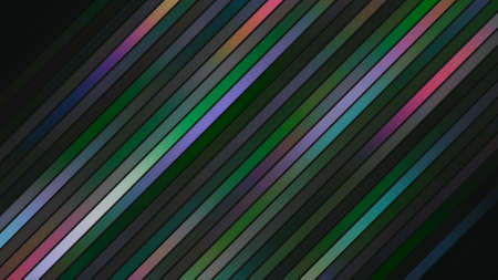 Colorful diagonal stripes shimmer on black background. Motion. Bright multicolored lines shimmer...
