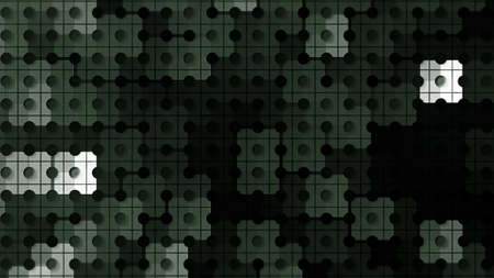 Abstract background divided by narrow black lines into small squares with circles in the middle of...