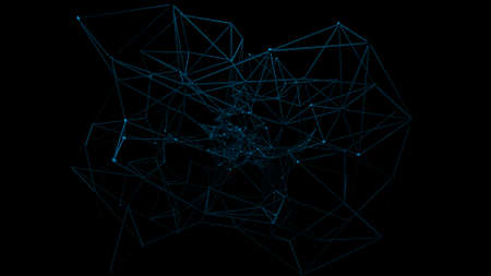 Abstract plexus seamless loop background with connected dots and lines. Design. Artificial...