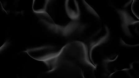 Black background.Design. A black blob in 3d format that creates various patterns in abstraction.の写真素材