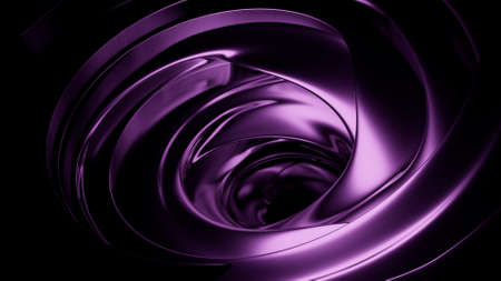 Abstract funnel with metal glow, seamless loop. Design. Spinning swirling smooth texture with a hole in the middle.の写真素材