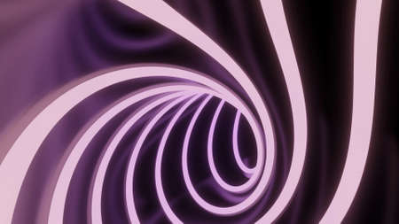 Hypnotic tunnel with twisting lines. Design. Rotating funnel with hypnotic effect. 3D tunnel with...