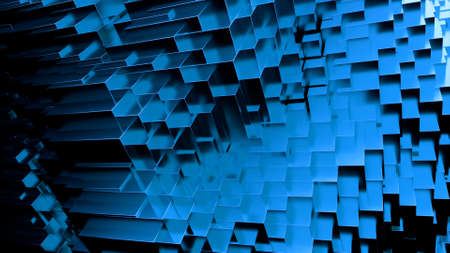 Blue abstraction .Design. A bright abstraction that moves in 3d format that moves back and forth...